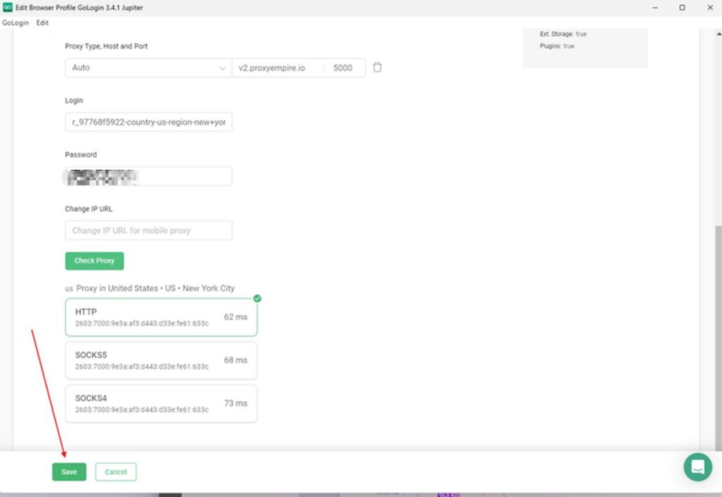 gologin proxy setup