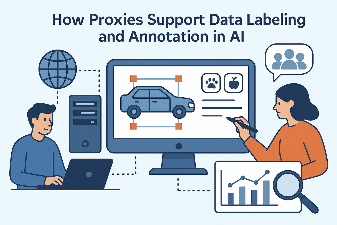How Proxies Support Data Labeling and Annotation in AI