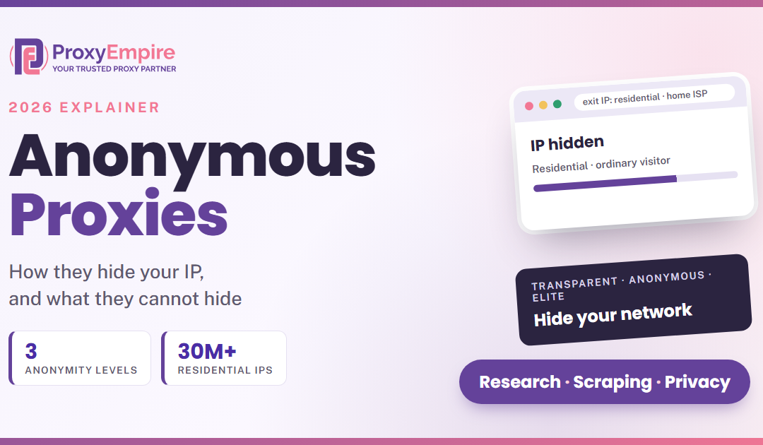 Anonymous Proxies: How They Hide Your IP, What They Can’t Hide, and Which to Use