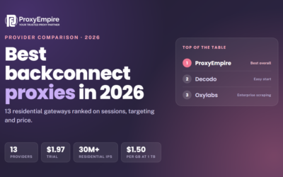 Best Backconnect Residential Proxies 2026: 13 Providers Compared