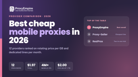 Best cheap mobile proxies 2026 - rotating and dedicated mobile proxy prices compared