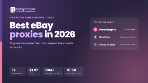 Best eBay proxies 2026 - residential, mobile and ISP proxies for eBay sellers compared