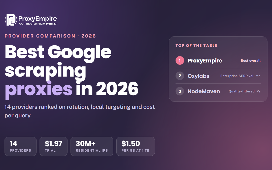 Best Google Scraping Proxies in 2026: 14 Providers Compared