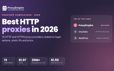 Best HTTP Proxies in 2026: 13 Providers Compared (HTTP and HTTPS)