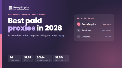 Best paid proxies 2026 - paid proxy providers compared on price, billing and payment methods
