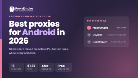 Best proxies for Android 2026 - mobile and residential proxy providers and Android proxy apps compared