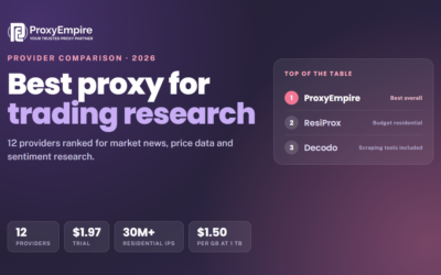 Best Proxy for Trading Research in 2026: 12 Providers Compared