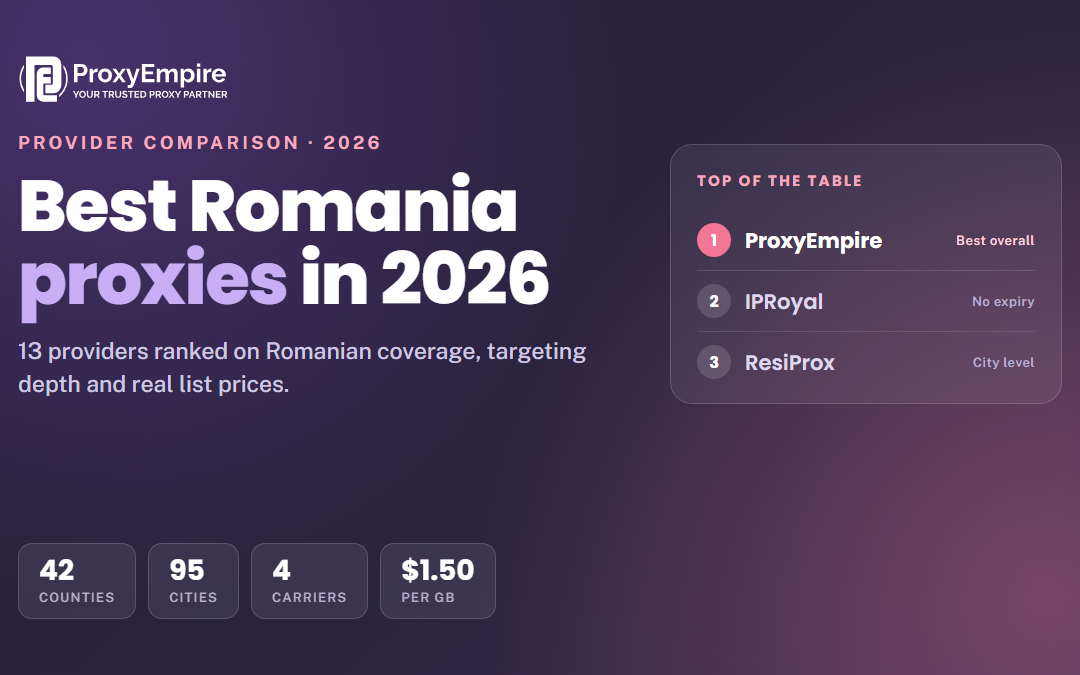 Best Romania Proxies in 2026: 13 Providers Compared