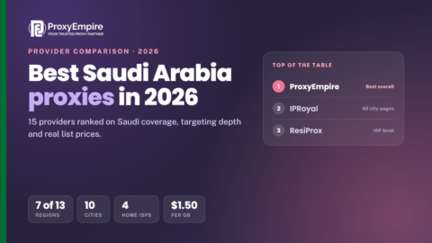 Saudi Arabia proxies comparison 2026 - residential and mobile Saudi IPs on stc, Mobily, Zain and salam