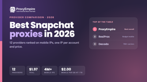 Best Snapchat proxies 2026 - mobile and residential proxies for Snapchat accounts compared