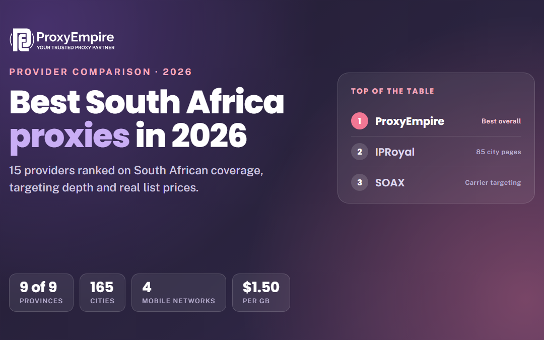 Best South Africa Proxies in 2026: 15 Providers Compared