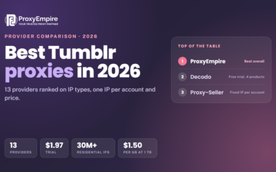 Best Tumblr Proxies in 2026: 13 Providers Compared