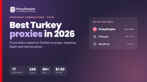 Turkey proxies comparison 2026 - residential, mobile and datacenter Turkish IPs