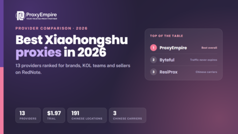 Best Xiaohongshu proxies 2026 - residential and mobile proxies for Xiaohongshu (RedNote) compared