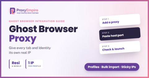 Ghost Browser proxy settings: how to use ProxyEmpire proxies with Ghost Proxy Control for every tab and Identity
