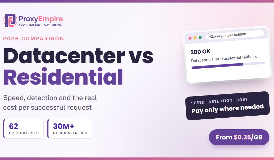 Datacenter Proxies vs Residential Proxies: Speed, Detection and Real Cost