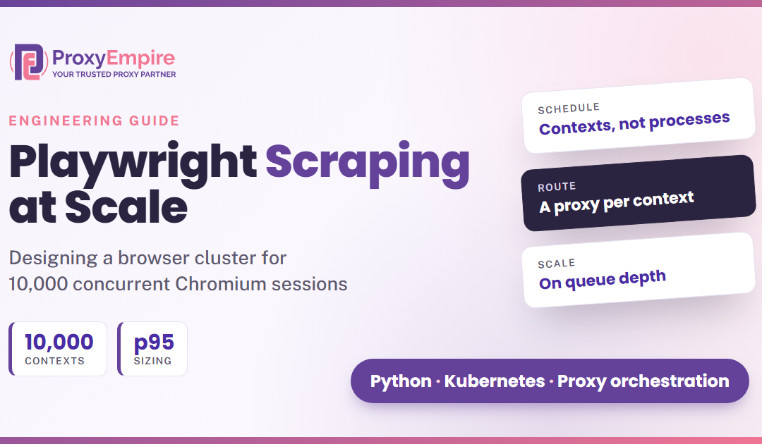 Playwright Scraping at Scale: Designing a Browser Cluster for 10,000 Concurrent Chromium Sessions