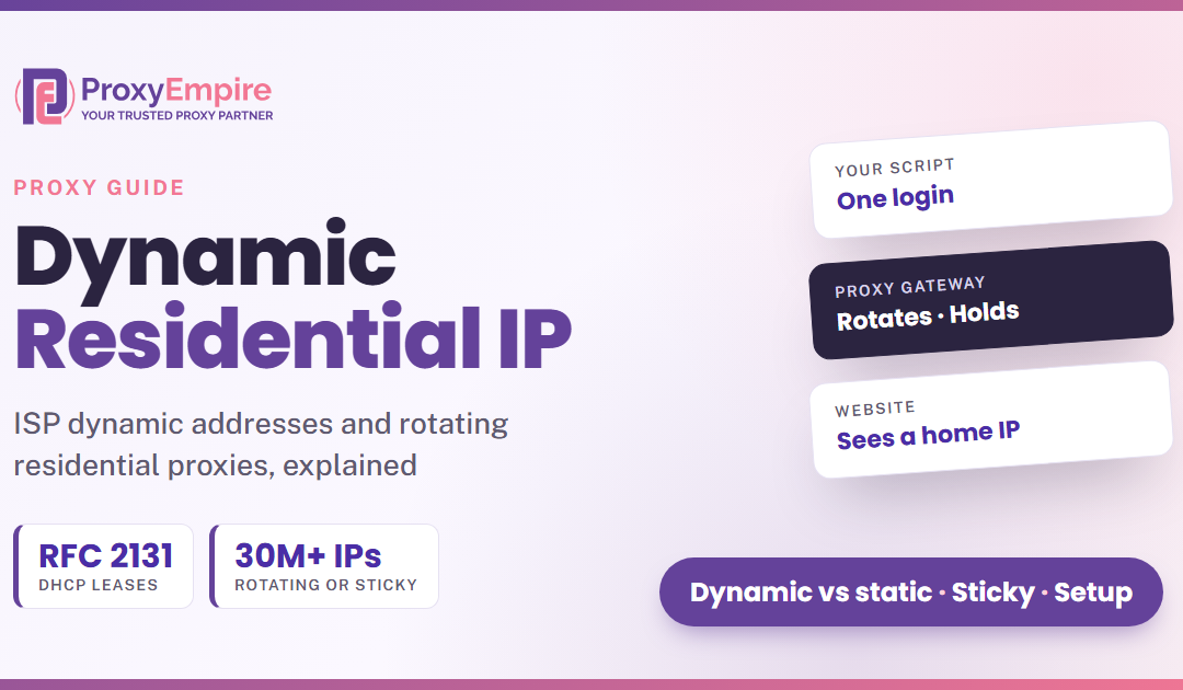 Dynamic Residential IP: How ISP Dynamic IPs and Dynamic Residential Proxies Work