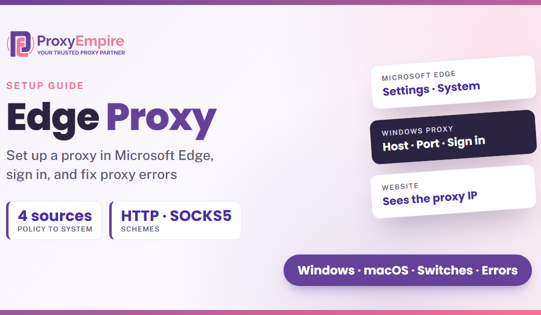 Edge Proxy: How to Set Up a Proxy in Microsoft Edge (and What an Edge Proxy Server Is)