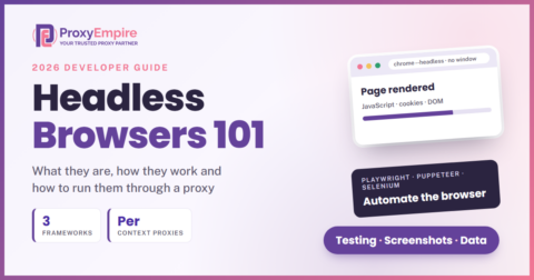 Headless browsers explained: headless Chrome, Playwright, Puppeteer, Selenium and proxies