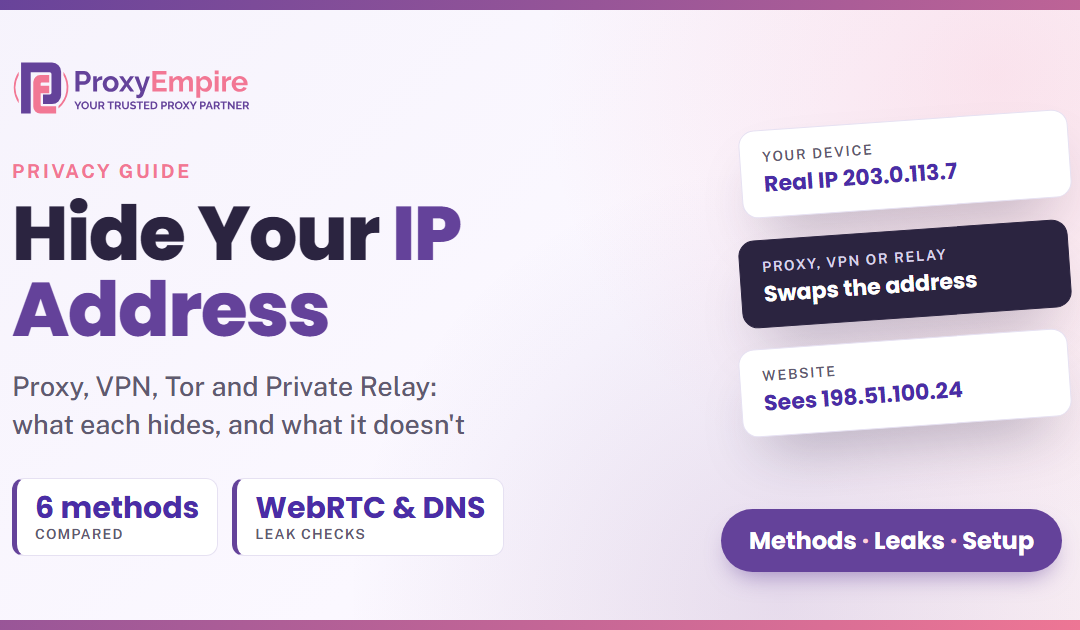 How to Hide Your IP Address: 6 Methods Compared, and What They Don’t Hide