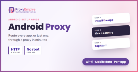 Android proxy settings: how to set up a proxy on Android with the ProxyEmpire Proxy Manager app or the Wi-Fi proxy