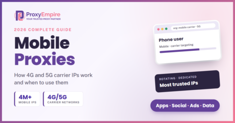 Mobile proxies guide: 4G and 5G carrier IPs, rotating and dedicated