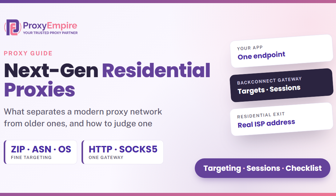 Next Gen Residential Proxies: What Sets a Modern Proxy Network Apart