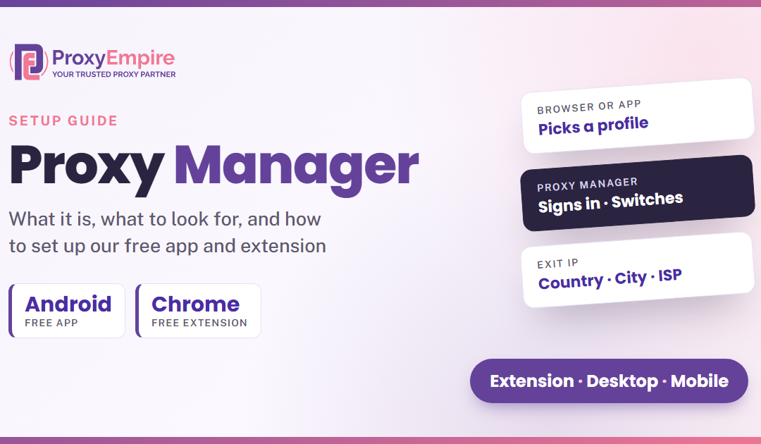 What Is a Proxy Manager? Types, Features and Free Setup Tools