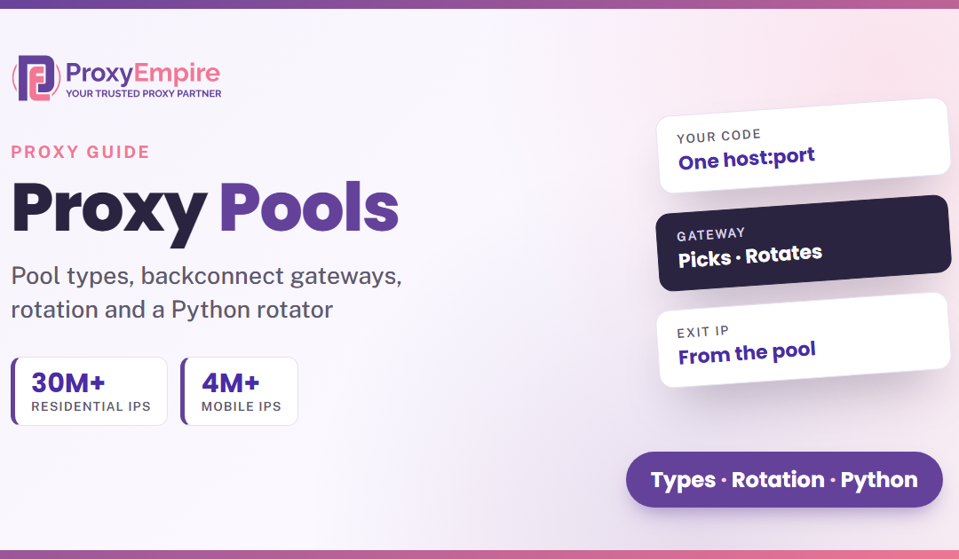 What Is a Proxy Pool? Types, Rotation Strategies and a Python Rotator