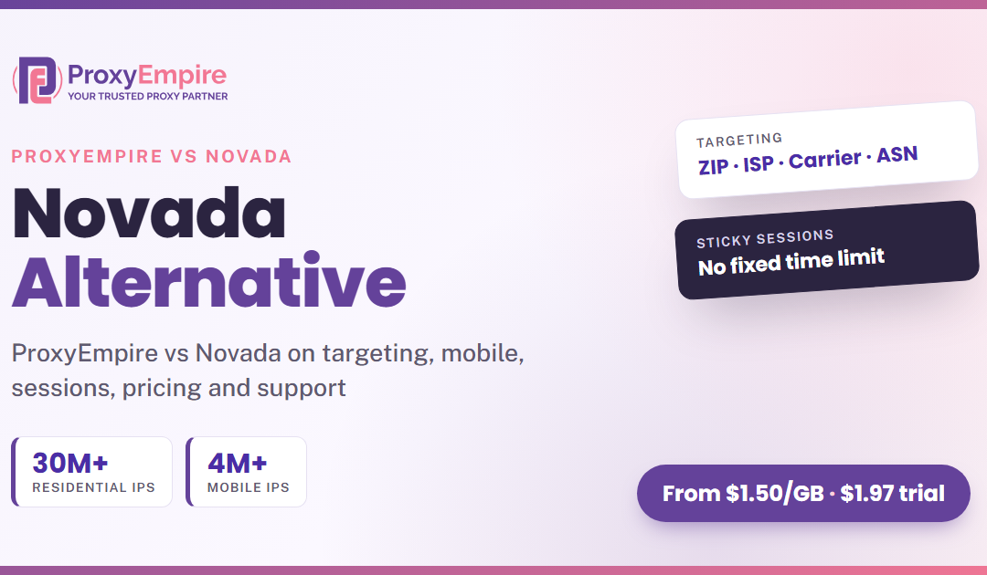 Novada Alternative: ProxyEmpire vs Novada