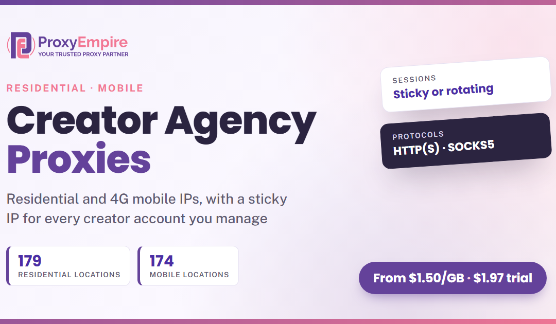 Adult Marketing Proxies: Residential & Mobile IPs for Creator Agencies