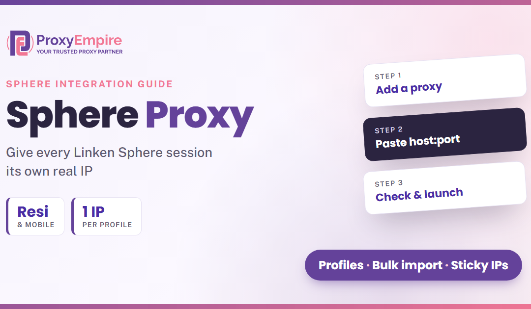 Sphere Browser Proxy Setup: Use ProxyEmpire with Linken Sphere
