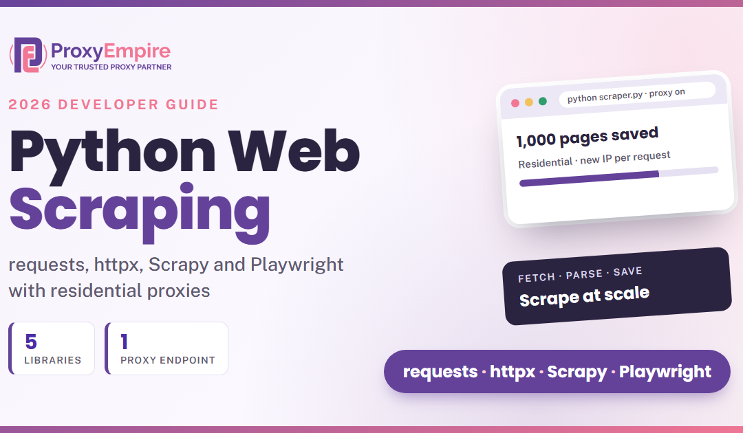 Python Web Scraping with Residential Proxies: requests, httpx, Scrapy and Playwright