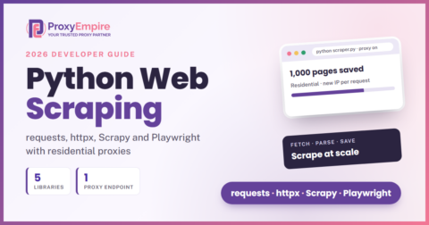 Python web scraping with residential proxies: requests, httpx, Scrapy and Playwright code examples