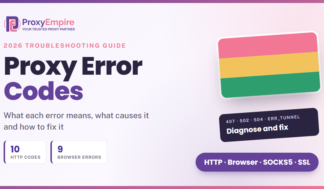 Proxy Error Codes: What They Mean, What Causes Them and How to Fix Them