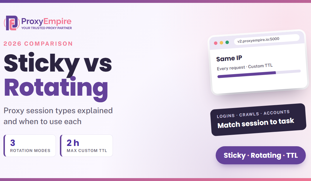 Sticky vs Rotating Proxies: Session Types Explained and When to Use Each