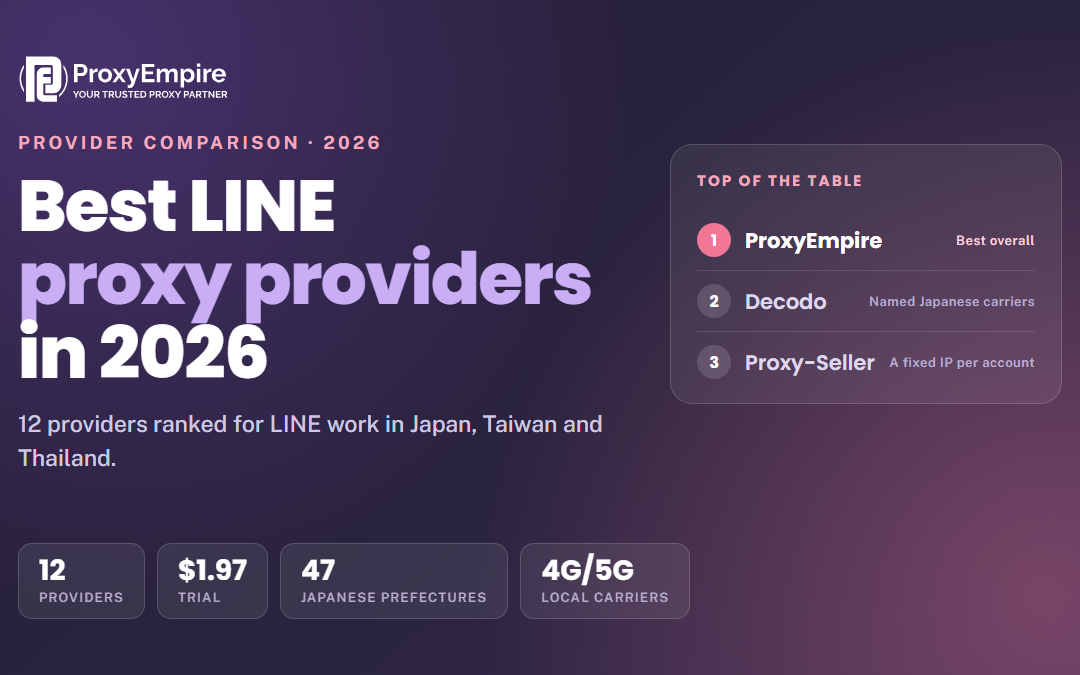 Best LINE Proxy Providers in 2026: 12 Providers Compared