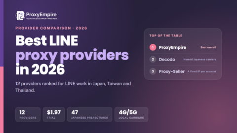 Best LINE proxy providers 2026 - residential and mobile proxies for Japan, Taiwan and Thailand compared