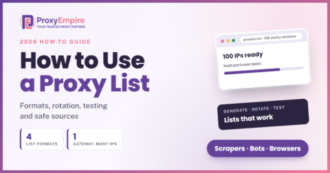 How to use a proxy list: formats, rotation and testing