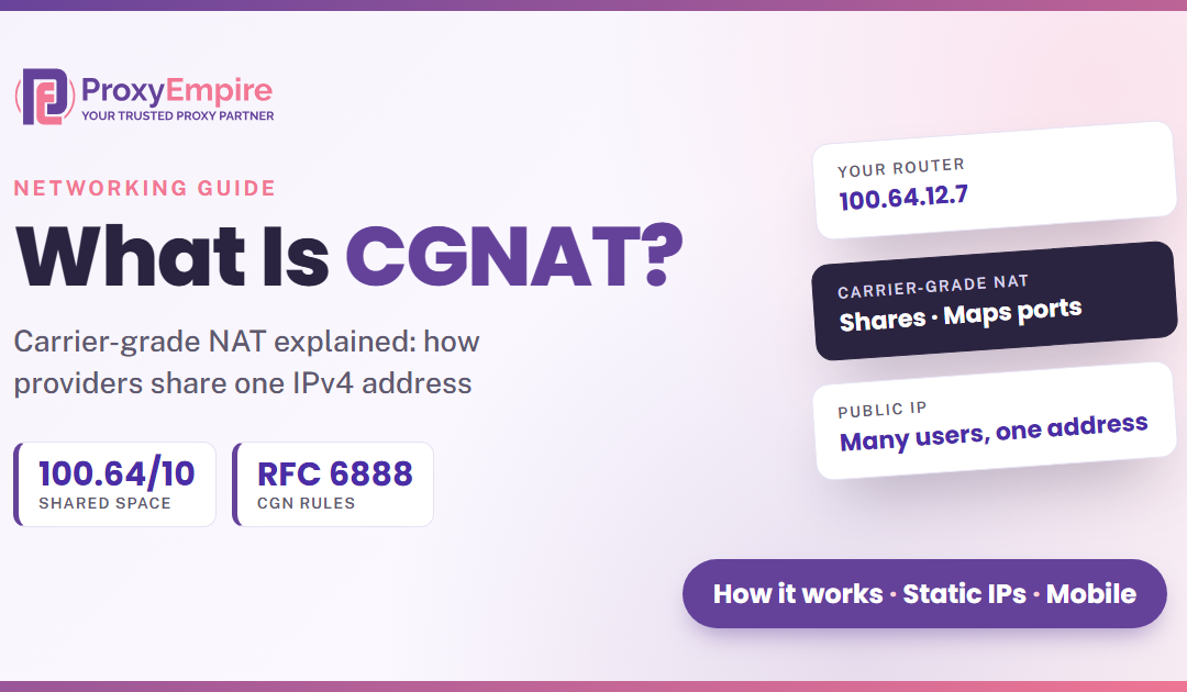 What Is CGNAT? Carrier-Grade NAT Explained, and What It Means for Your IP
