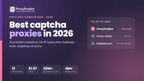 Best captcha proxies 2026 - residential, mobile and ISP proxies that trigger fewer CAPTCHAs compared