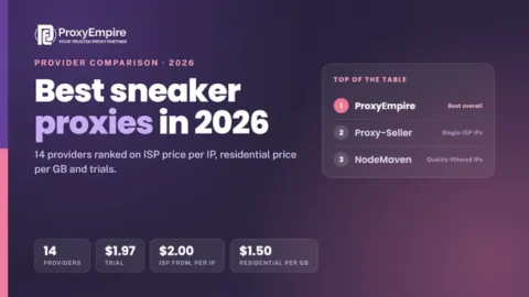 Best sneaker proxies 2026 - ISP and residential sneaker proxy providers compared on price, targeting and trials