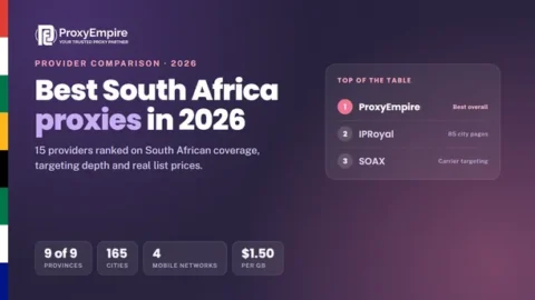 South Africa proxies comparison 2026 - residential, mobile and datacenter South African IPs