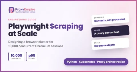 Playwright scraping at scale: designing a browser cluster for 10,000 concurrent Chromium sessions, by ProxyEmpire