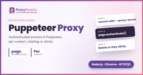 Puppeteer proxy guide: authenticated proxies in Puppeteer with page.authenticate()