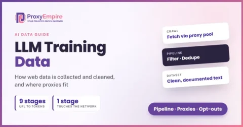 LLM training data - how it is collected from the web and the role of proxies, an AI data guide by ProxyEmpire