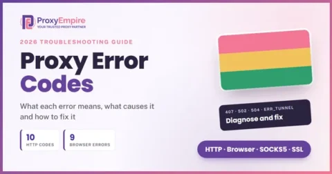 Proxy error codes explained: what 407, 502, 504, ERR_TUNNEL_CONNECTION_FAILED and SOCKS5 errors mean, by ProxyEmpire