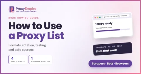 How to use a proxy list: formats, rotation and testing